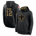 Perkns NO.Saints #12 Chris Olave Player Black Salute to Service Hoodies Limited Game Stitched Jerseys