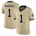 Perkns NO.Saints #1 Kool-Aid McKinstry Player Gold Limited Vapor F.U.S.E. Home Game Stitched Jerseys