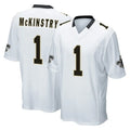 Perkns NO.Saints #1 Kool-Aid McKinstry Player White Home Game Stitched Jerseys