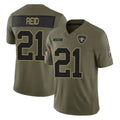 Perkns NO.Saints #21 Justin Reid Player Olive 2025 Salute To Service Limited Stitched Jerseys