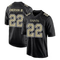 Perkns NO.Saints #22 Martin Emerson Jr. Player Black Carbon Fashion Home Game Stitched Jerseys