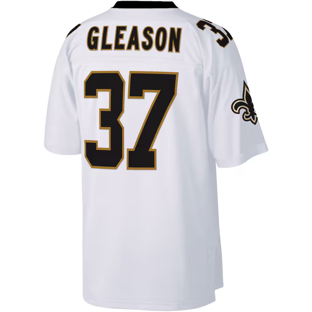 Perkns NO.Saints #37 Steve Gleason Mitchell & Ness White Big & Tall 2006 Retired Player Replica Jersey