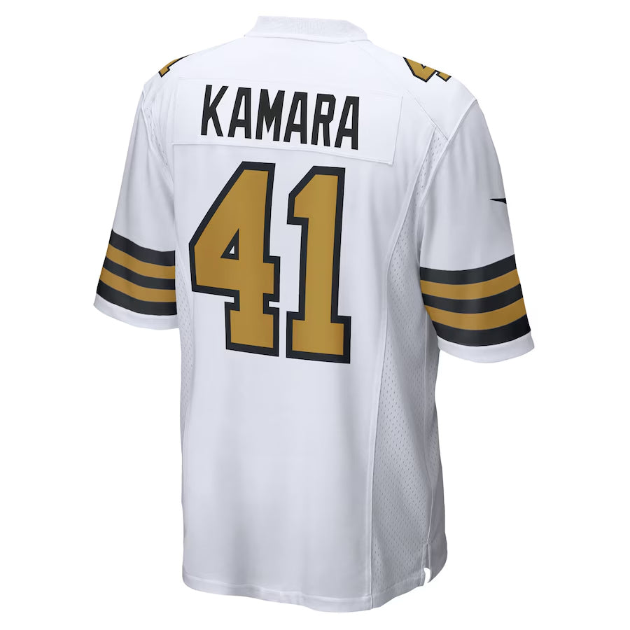 Perkns NO.Saints #41 Alvin Kamara Player White Alternate Game Stitched Jerseys