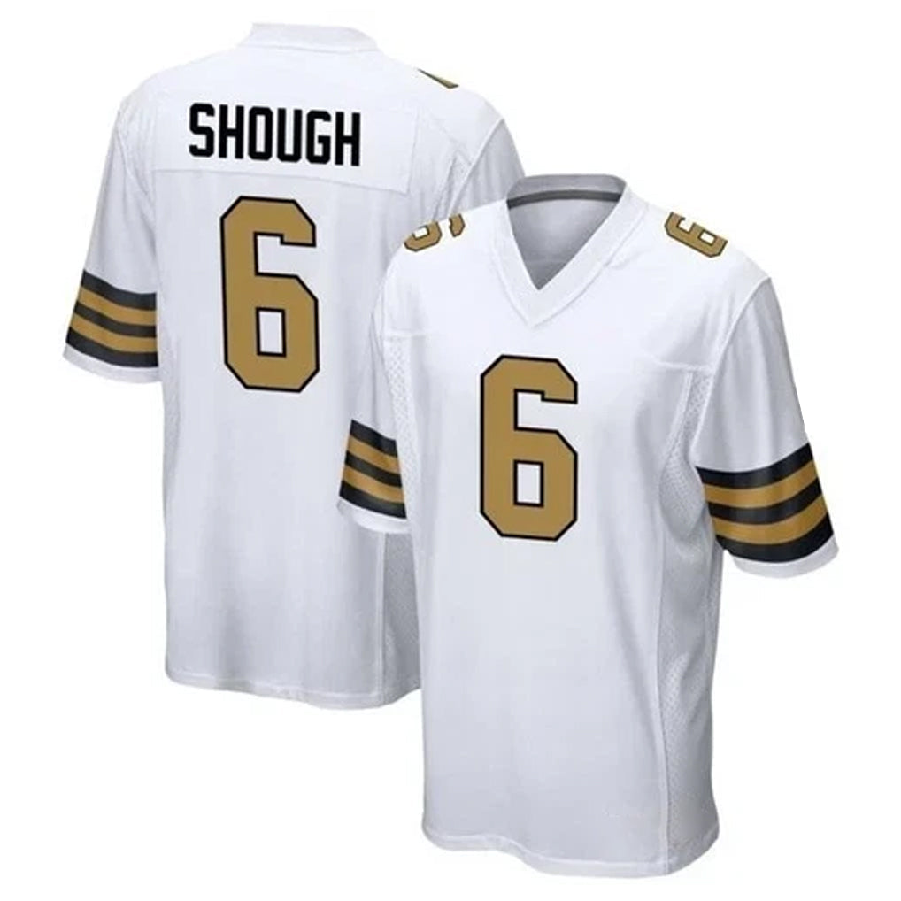 Perkns NO.Saints #6 Tyler Shough Player White Alternate Home Game Stitched Jerseys