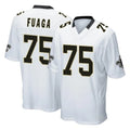 Perkns NO.Saints #75 Taliese Fuaga Player White Home Game Stitched Jerseys