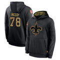 Perkns NO.Saints #78 Erik McCoy Player Black Salute to Service Hoodies Limited Game Stitched Jerseys