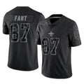 Perkns NO.Saints #87 Noah Fant Player Black Limited Reflective Home Game Stitched Jerseys