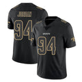 Perkns NO.Saints #94 Cameron Jordan Player Black Impact Limited Home Game Stitched Jerseys