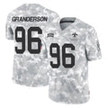 Perkns NO.Saints #96 Carl Granderson Player Arctic Camo Salute To Service Limited Game Stitched Jerseys