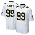 Perkns NO.Saints #99 Chase Young Player White Home Game Stitched Jerseys