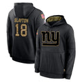 Perkns NY.Giants #18 Darius Slayton Player Black Salute to Service Hoodies Limited Game Stitched Jerseys