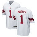 Perkns NY.Giants #1 Malik Nabers Player White Game Stitched Jerseys