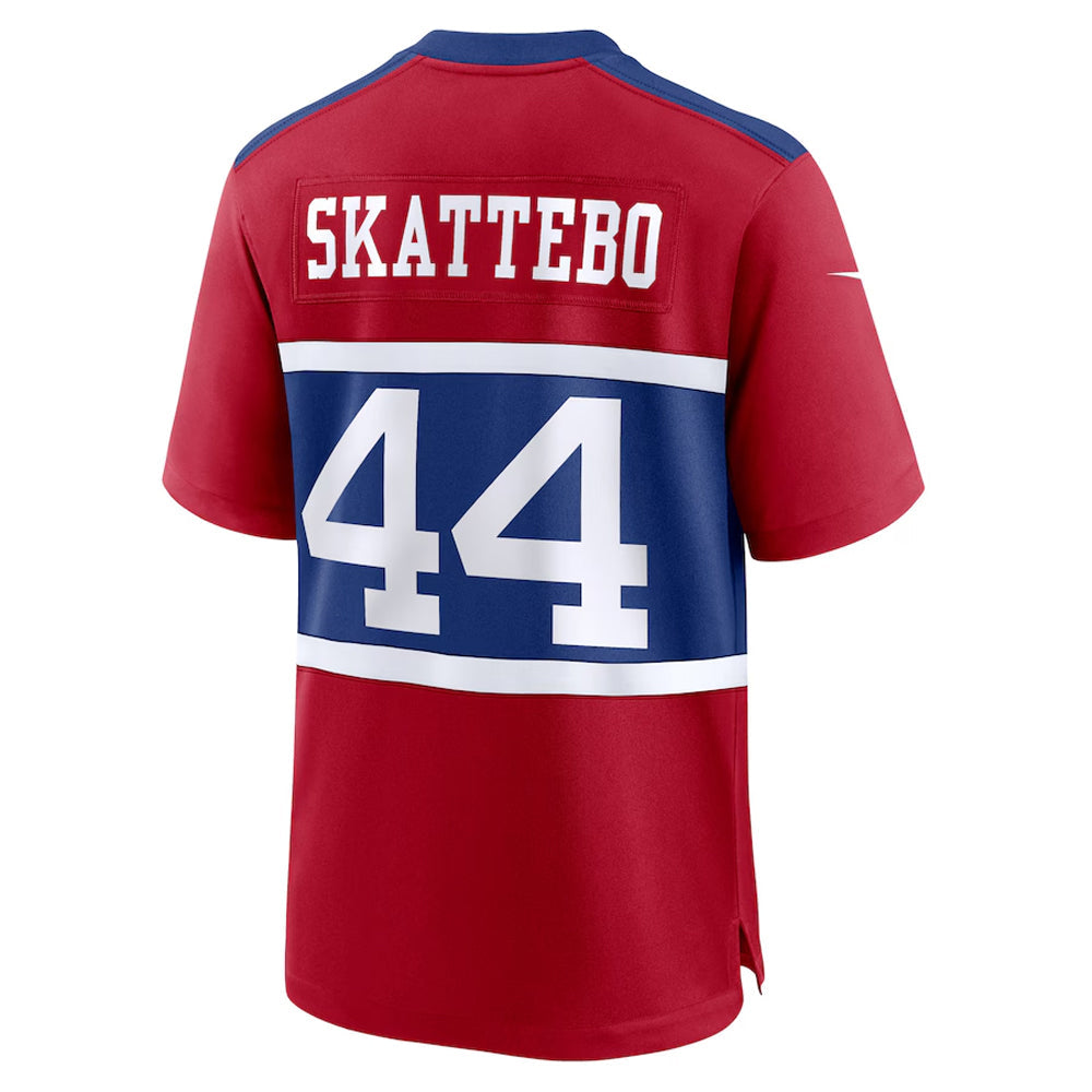 Perkns NY.Giants #44 Cam Skattebo Player Century Red Home Game Stitched Jerseys