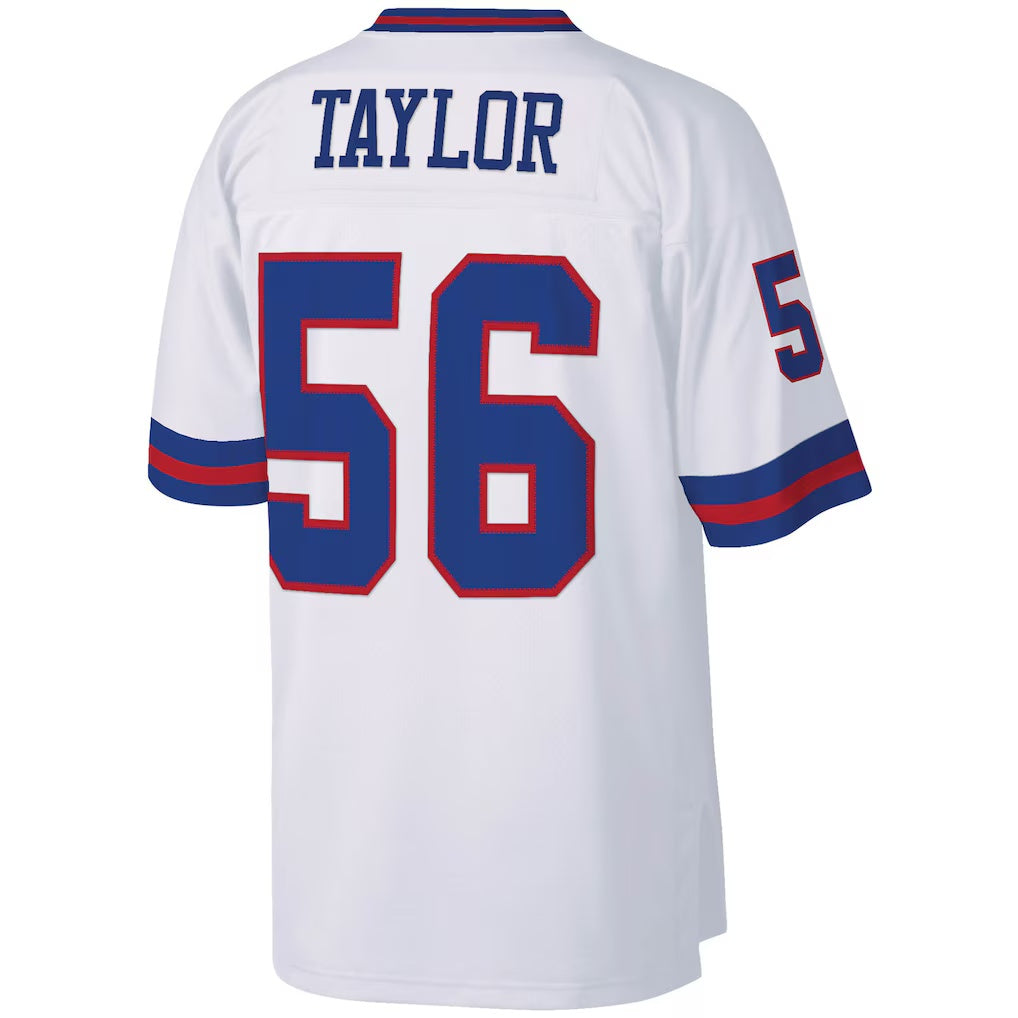 Perkns NY.Giants #56 Lawrence Taylor Mitchell & Ness White Legacy Replica Stitched Jerseys