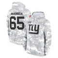 Perkns NY.Giants #65 Francis Mauigoa Player Arctic Camo Salute to Service Pullover Hoodies Limited Game Stitched Jerseys