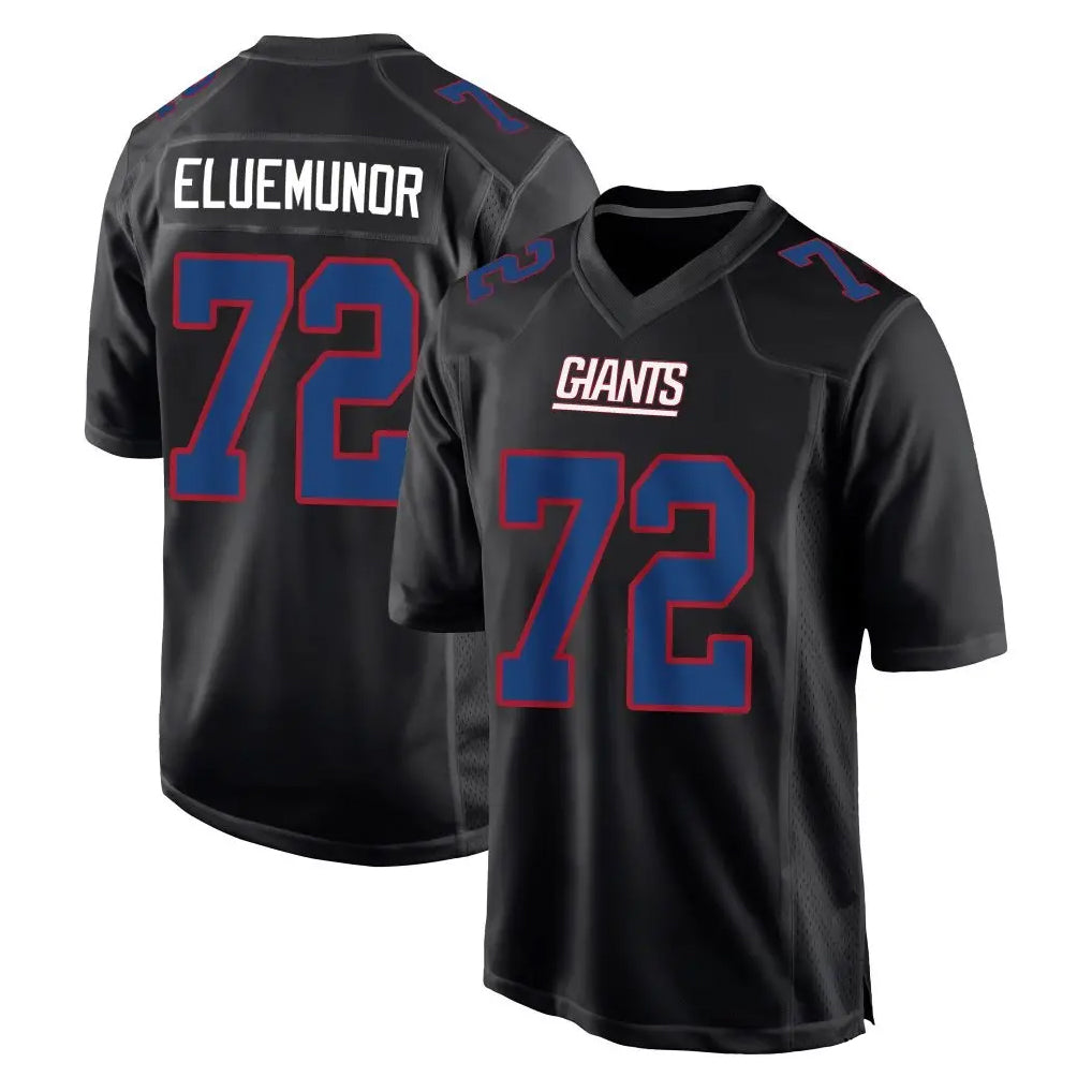 Perkns NY.Giants #72 Jermaine Eluemunor Player Carbon Fashion Limited Home Game Stitched Jerseys