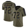 Perkns NY.Giants #72 Jermaine Eluemunor Player Olive Salute To Service Limited Game Stitched Jerseys