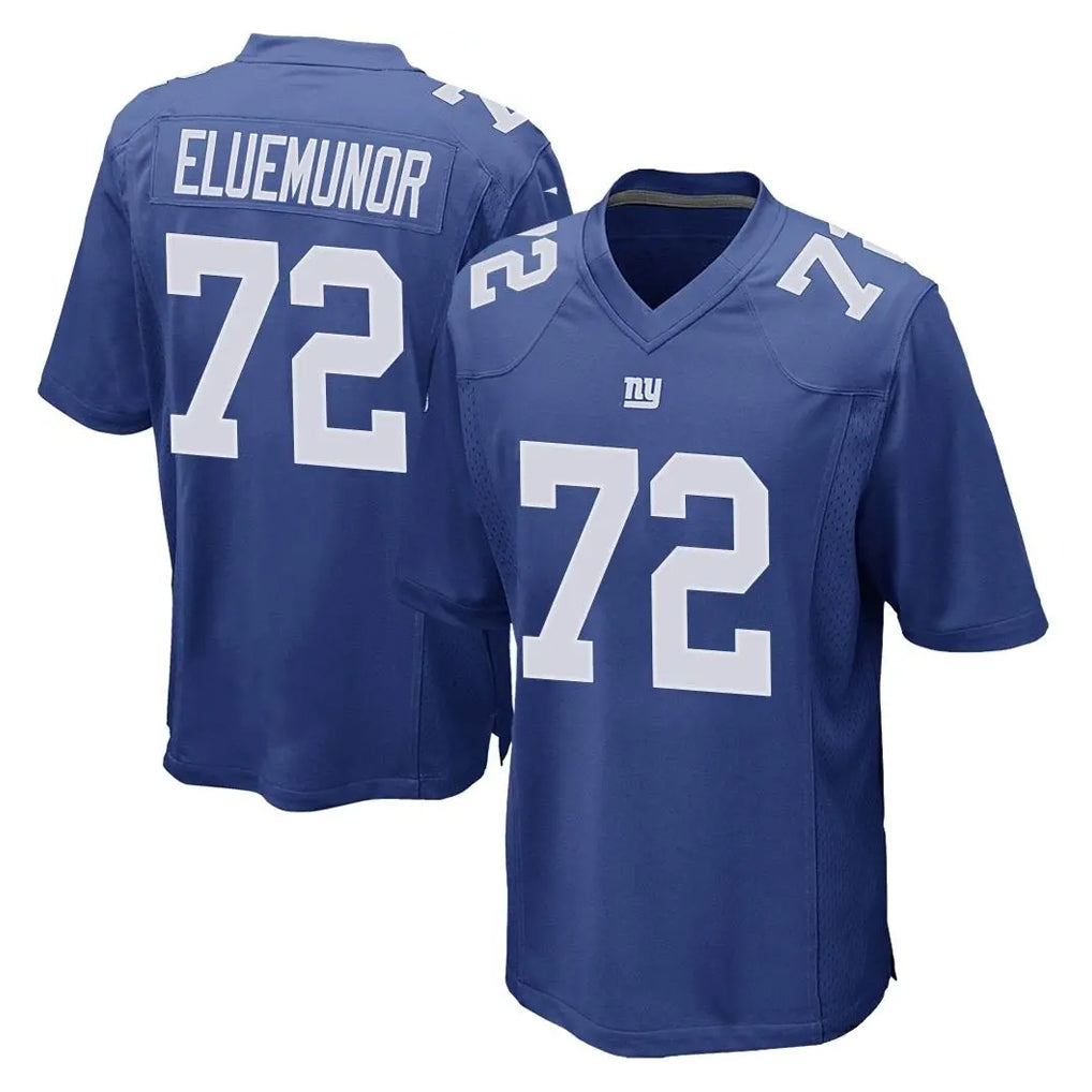 Perkns NY.Giants #72 Jermaine Eluemunor Player Royal Home Game Stitched Jerseys