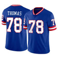 Perkns NY.Giants #78 Andrew Thomas Player Royal Classic Vapor Home Game Stitched Jerseys