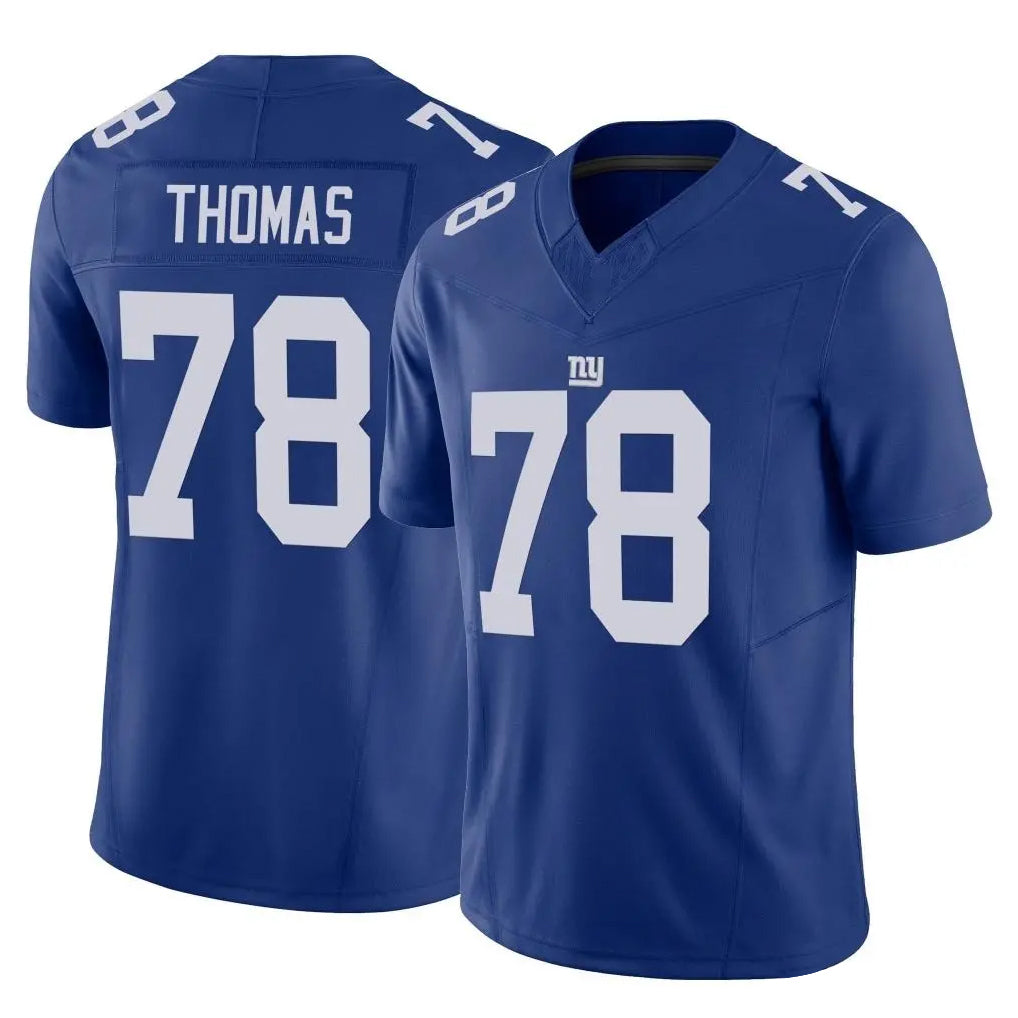 Perkns NY.Giants #78 Andrew Thomas Player Royal Limited Vapor F.U.S.E. Home Game Stitched Jerseys