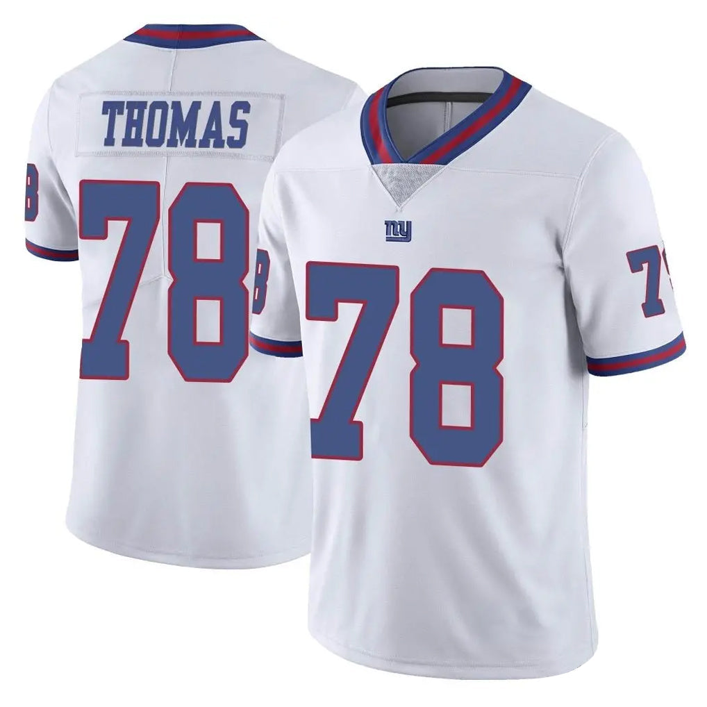 Perkns NY.Giants #78 Andrew Thomas Player White Color Rush Home Game Stitched Jerseys