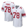 Perkns NY.Giants #78 Andrew Thomas Player White Home Game Stitched Jerseys