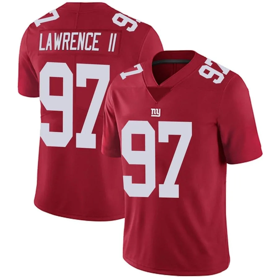 Perkns NY.Giants #97 Dexter Lawrence II Player Vapor Red Limited Stitched Jerseys