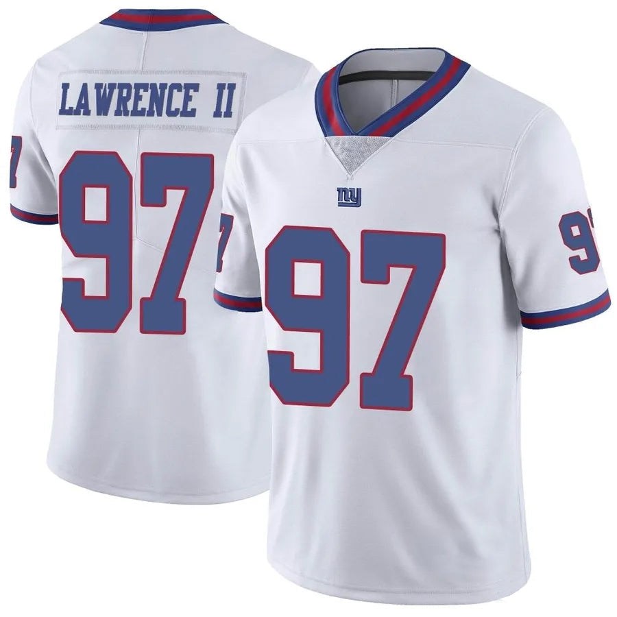 Perkns NY.Giants #97 Dexter Lawrence II Player Vapor White Limited Stitched Jerseys