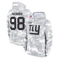 Perkns NY.Giants #98 DJ Reader Player Arctic Camo Salute to Service Pullover Hoodies Limited Game Stitched Jerseys