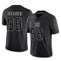 Perkns NY.Giants #98 DJ Reader Player Black Limited Reflective Home Game Stitched Jerseys