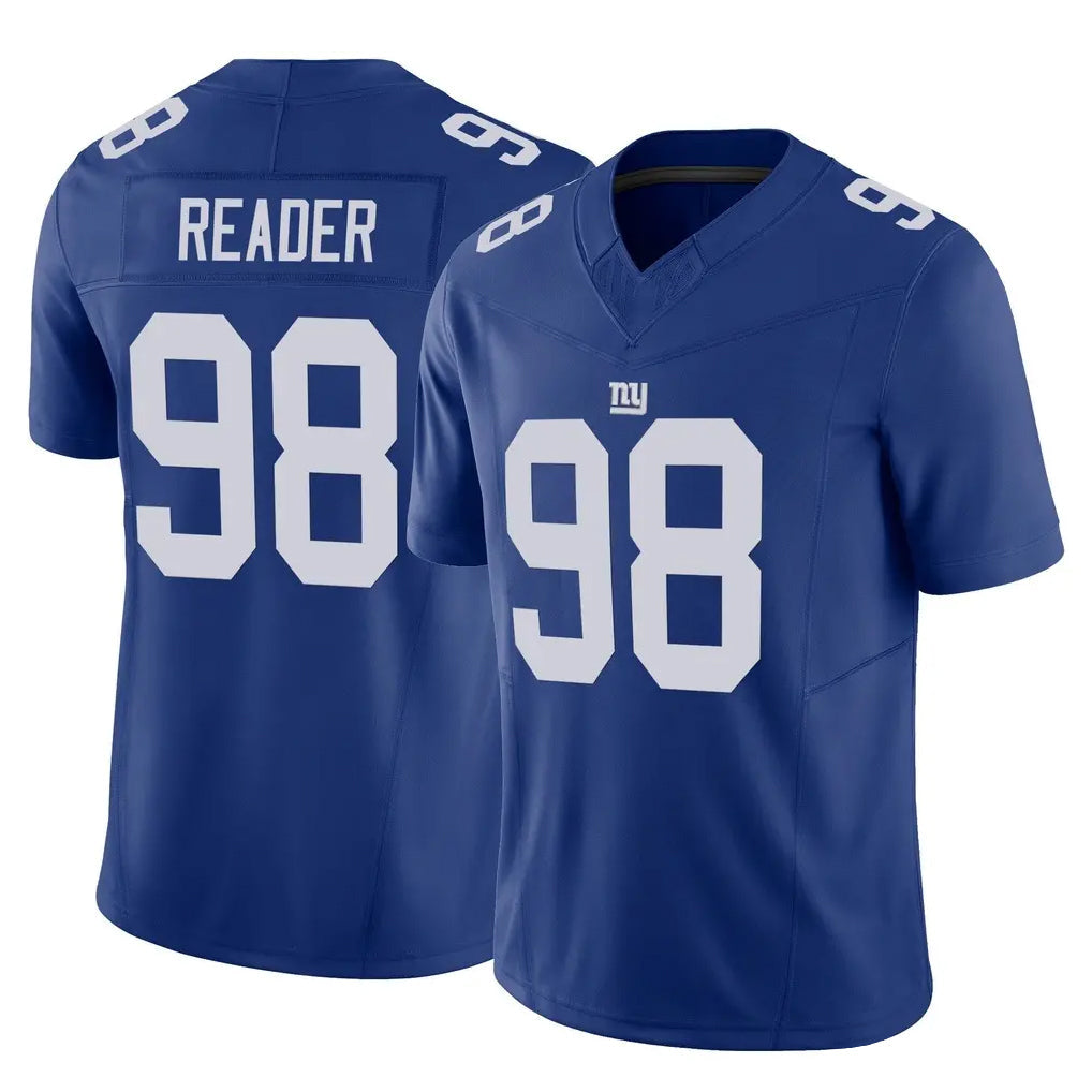 Perkns NY.Giants #98 DJ Reader Player Royal Limited Vapor F.U.S.E. Home Game Stitched Jerseys