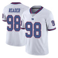 Perkns NY.Giants #98 DJ Reader Player White Color Rush Home Game Stitched Jerseys