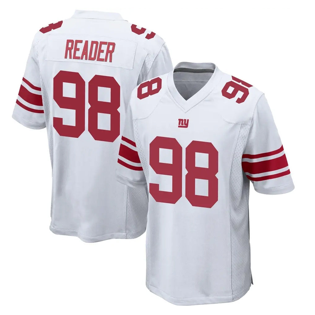Perkns NY.Giants #98 DJ Reader Player White Home Game Stitched Jerseys