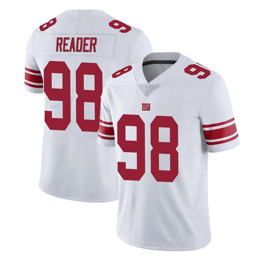 Perkns NY.Giants #98 DJ Reader Player White Limited Vapor Untouchable Home Game Stitched Jerseys