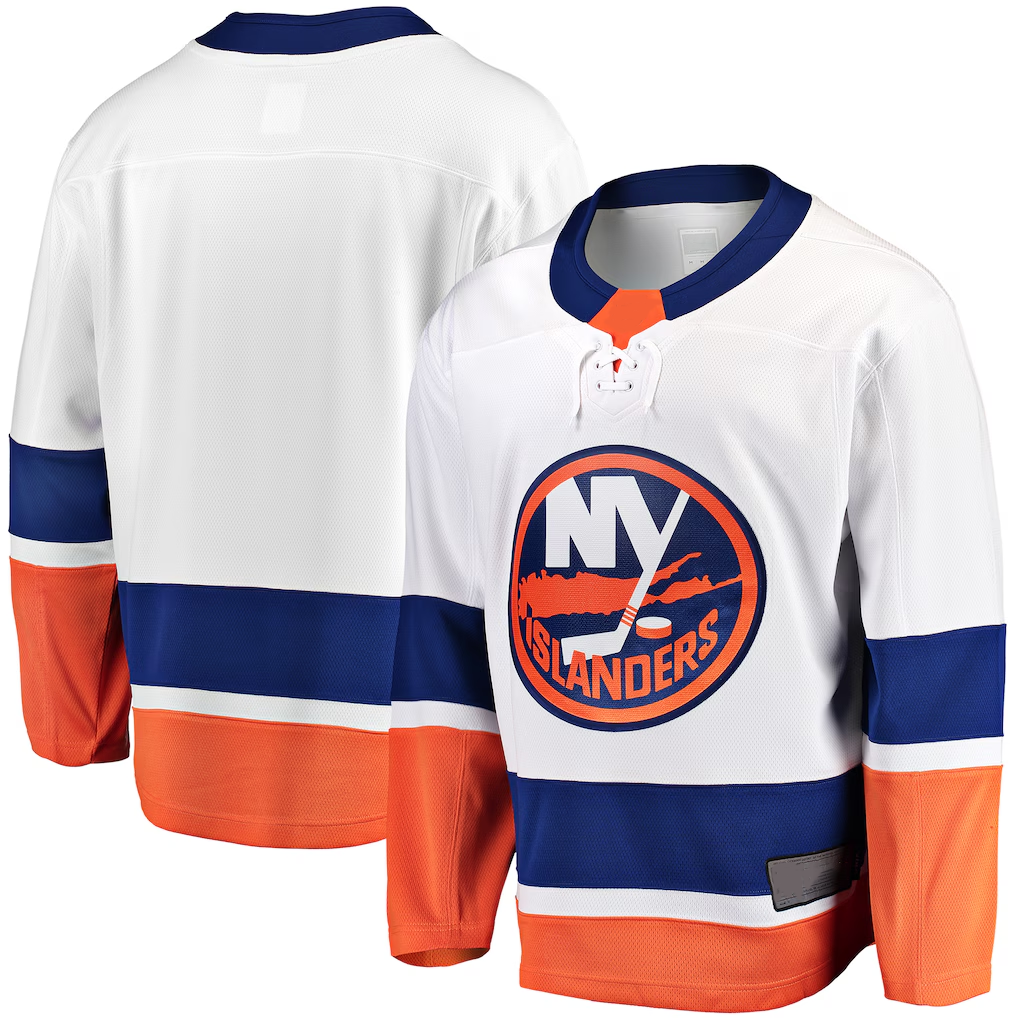 Perkns NY.Islanders White Breakaway Away Jerseys