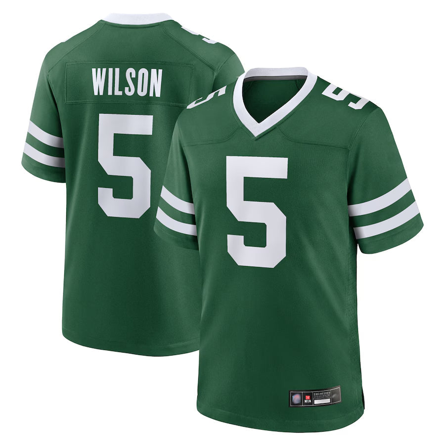 Perkns NY.Jets Home Game Jerseys - Gotham Green - #5 Garrett Wilson Player Stitched Jerseys