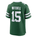 Perkns NY.Jets #15 Adonai Mitchell Legacy Green Team Game Stitched Jerseys