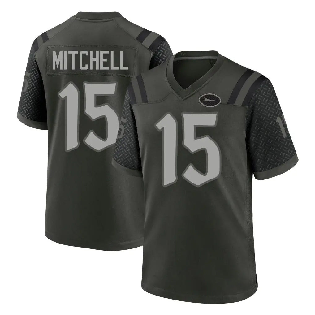 Perkns NY.Jets #15 Adonai Mitchell Player Green 2025 Rivalries Collection Home Game Stitched Jerseys
