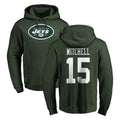 Perkns NY.Jets #15 Adonai Mitchell Player Green LOGO Pullover Hoodies Limited Game Stitched Jerseys