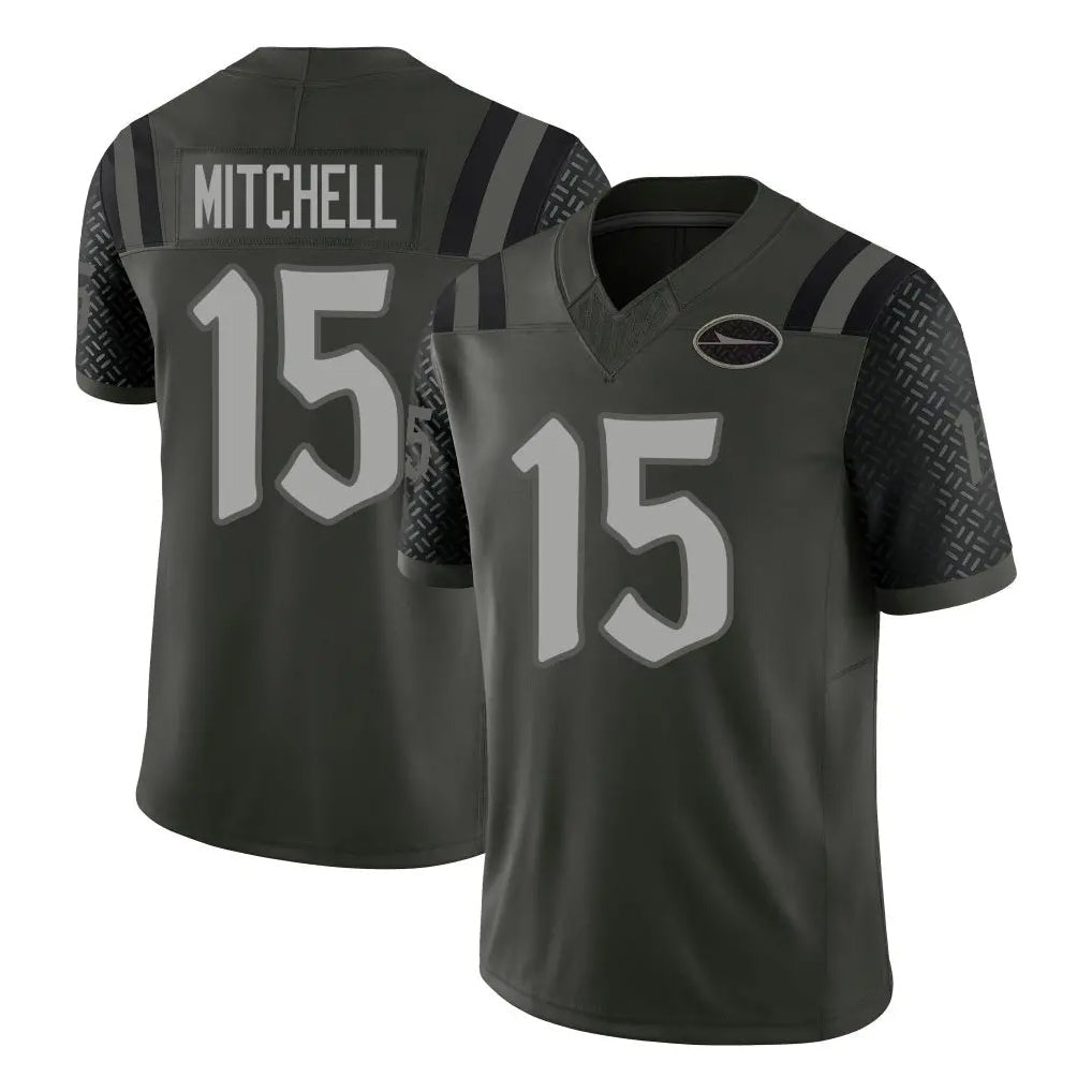 Perkns NY.Jets #15 Adonai Mitchell Player Green Limited 2025 Rivalries Collection Home Game Stitched Jerseys