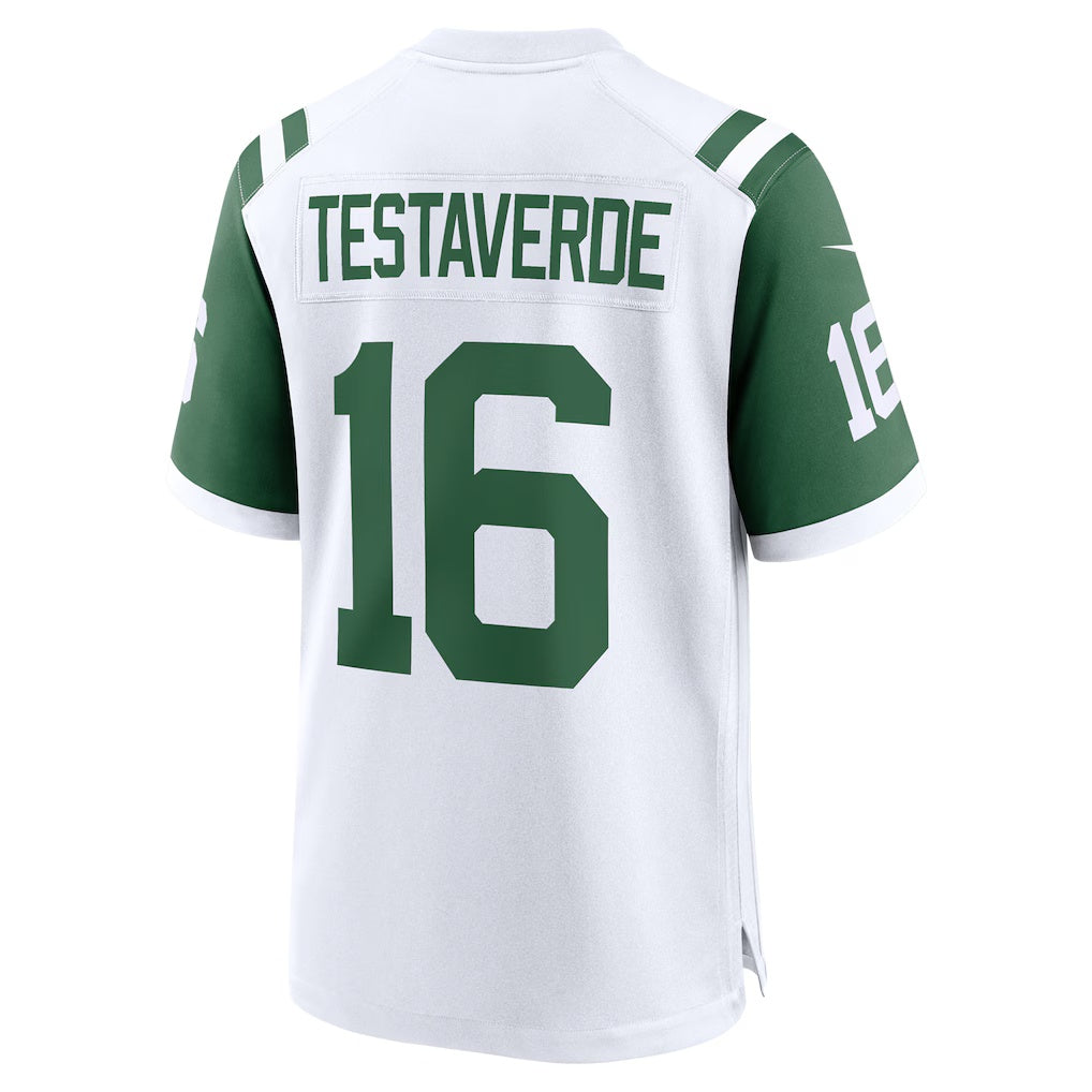Perkns NY.Jets #16 Vinny Testaverde White Retired Player Alternate Game Stitched Jerseys