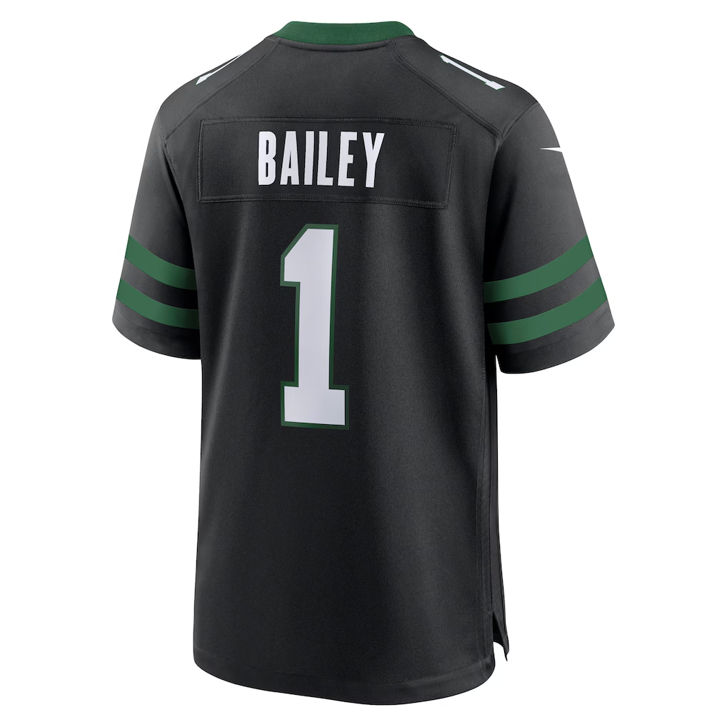Perkns NY.Jets #1 David Bailey Legacy Black Alternate Game Player Stitched Jerseys