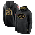 Perkns NY.Jets #20 Breece Hall Player Black Salute to Service Hoodies Limited Game Stitched Jerseys