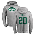 Perkns NY.Jets #20 Breece Hall Player Gray LOGO Pullover Hoodies Limited Game Stitched Jerseys