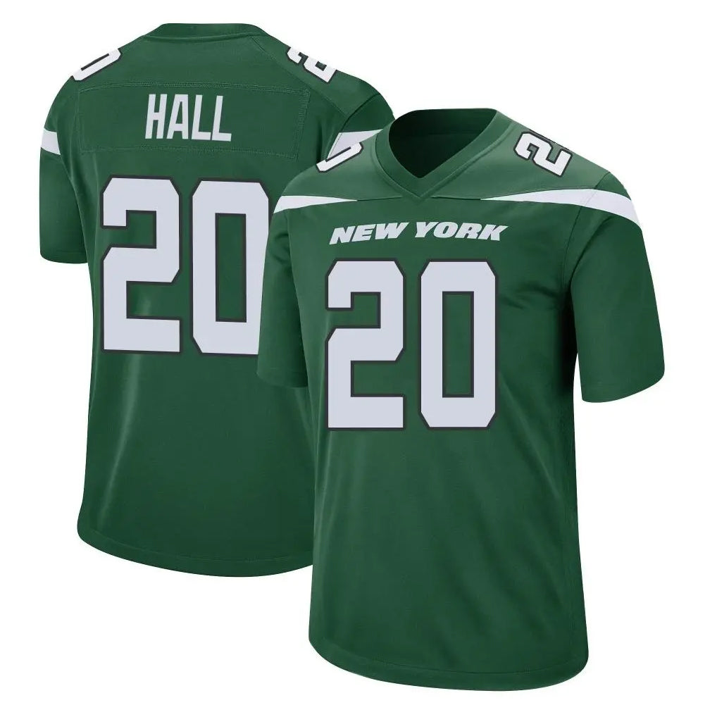 Perkns NY.Jets #20 Breece Hall Player Green Home Game Stitched Jerseys