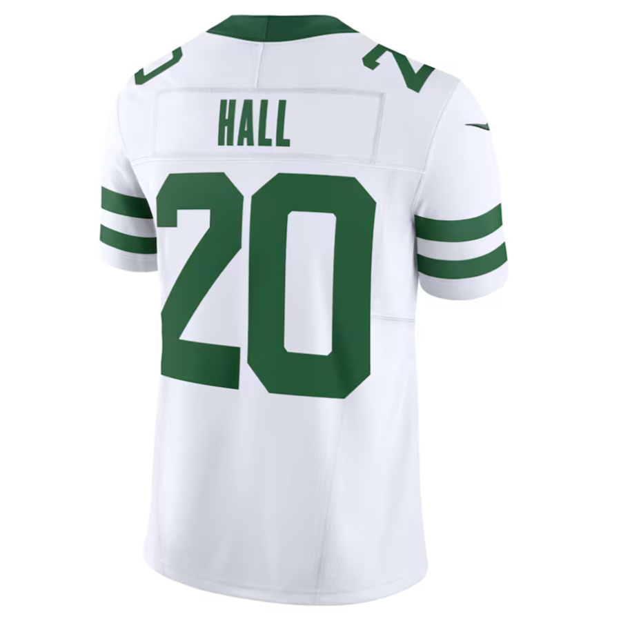 Perkns NY.Jets #20 Breece Hall Player White Home Game Stitched Jerseys