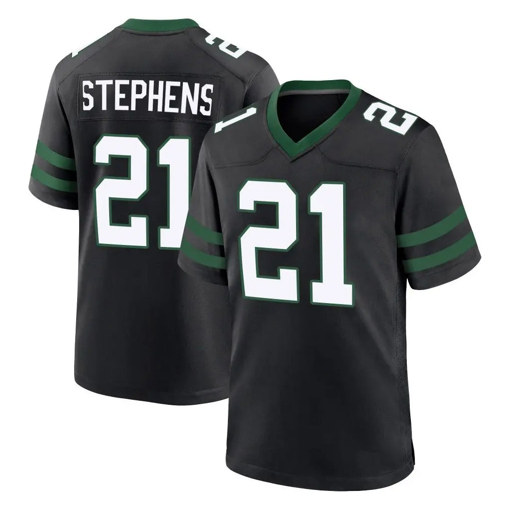 Perkns NY.Jets #21 Brandon Stephens Player Black Legacy Home Game Stitched Jerseys