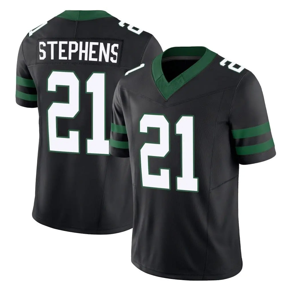 Perkns NY.Jets #21 Brandon Stephens Player Black Limited Legacy Vapor F.U.S.E. Home Game Stitched Jerseys