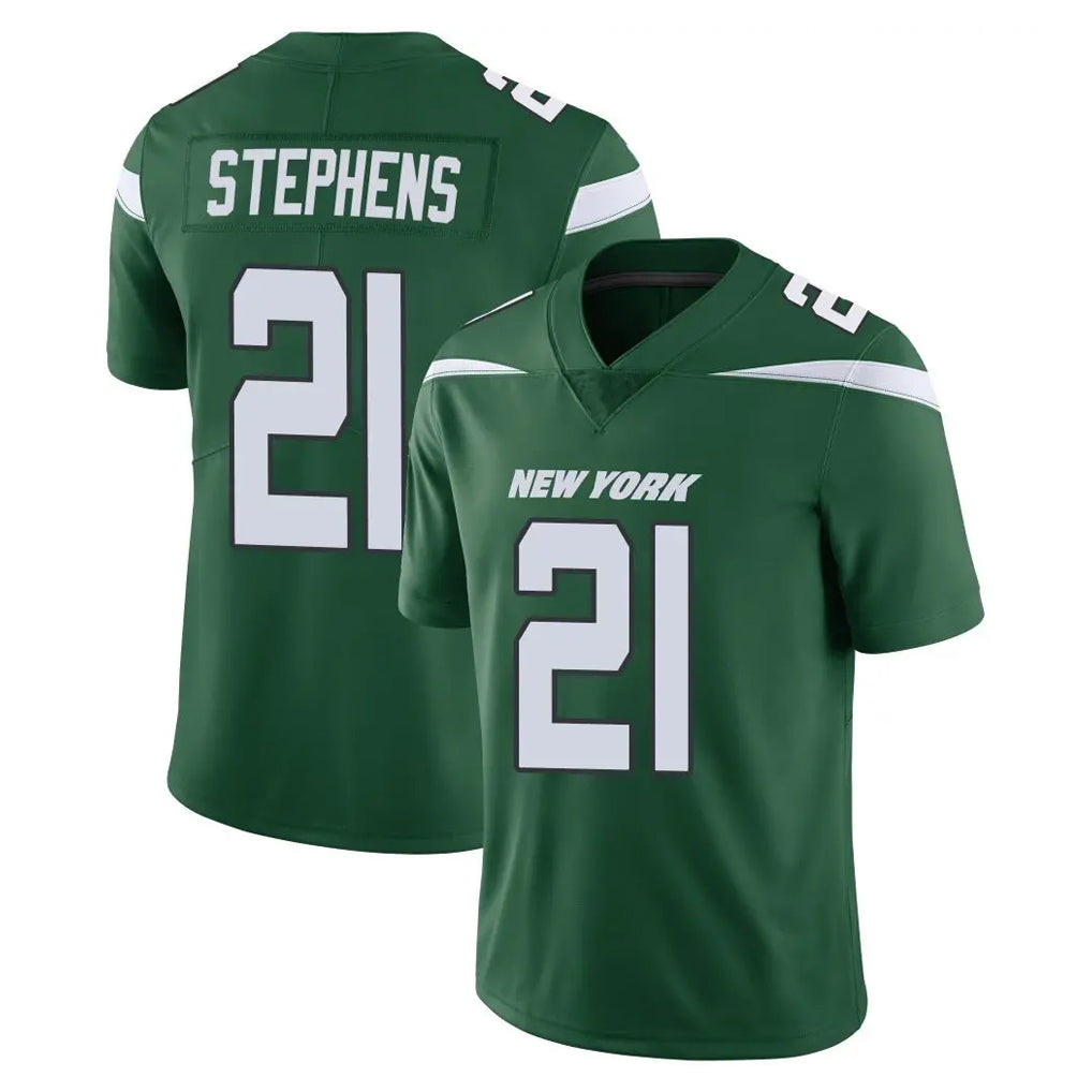 Perkns NY.Jets #21 Brandon Stephens Player Green Limited Vapor Home Game Stitched Jerseys