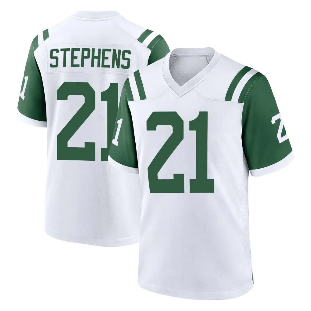 Perkns NY.Jets #21 Brandon Stephens Player White Classic Home Game Stitched Jerseys